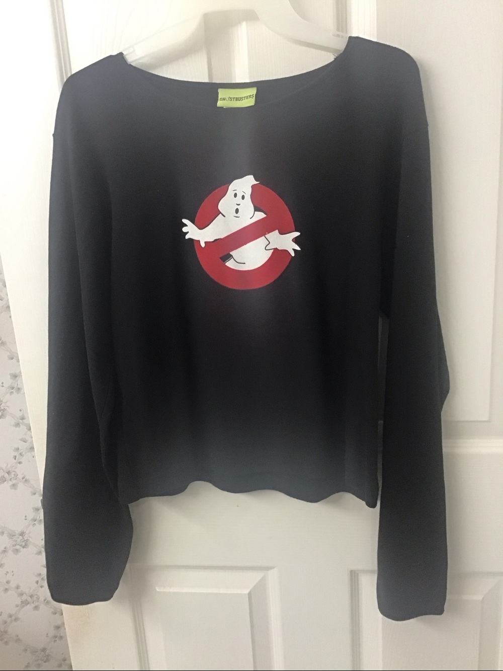 Y2K Ghostbusters Officially Licensed Freeze Crop Long Sleeve Sz L Shirt NWT